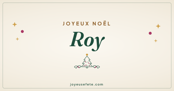 Image « Joyeux Noël Roy » au format large