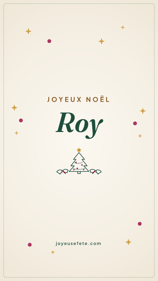 Image « Joyeux Noël Roy » au format story