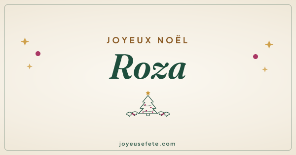 Image « Joyeux Noël Roza » au format large