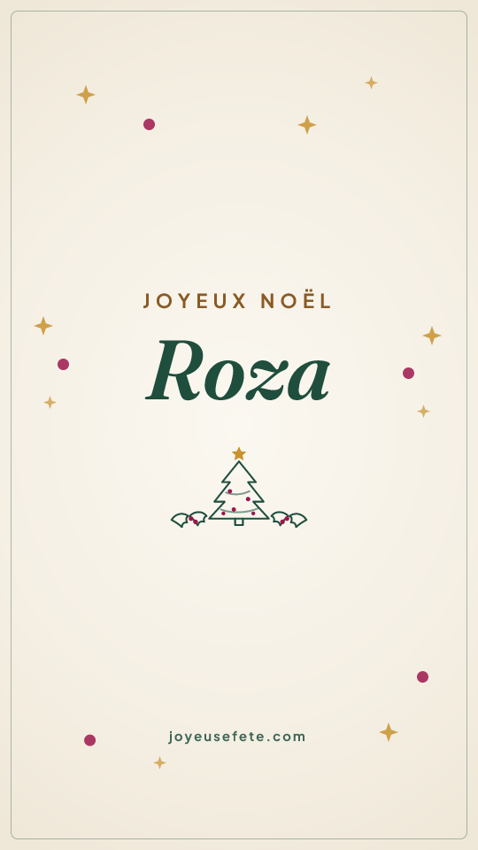 Image « Joyeux Noël Roza » au format story