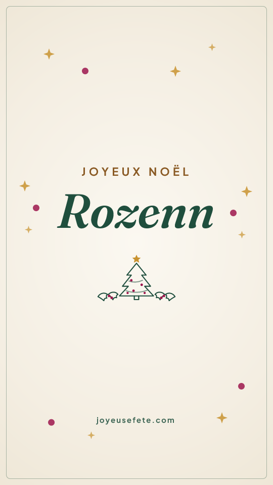 Image « Joyeux Noël Rozenn » au format story