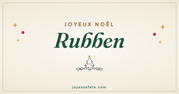 Image « Joyeux Noël Rubben » au format large
