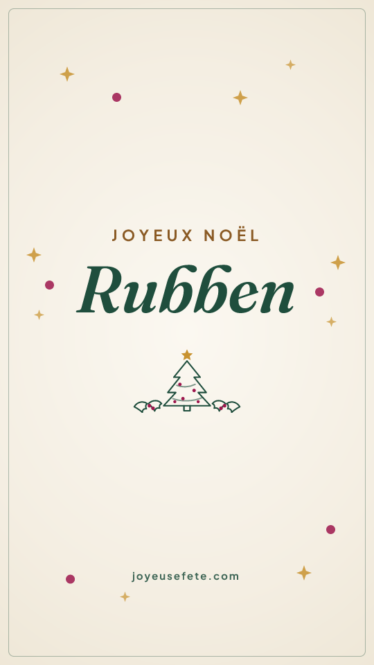 Image « Joyeux Noël Rubben » au format story