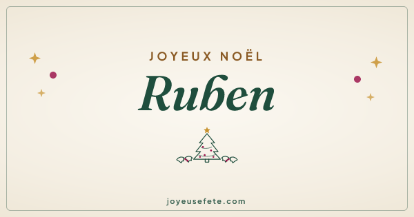 Image « Joyeux Noël Ruben » au format large