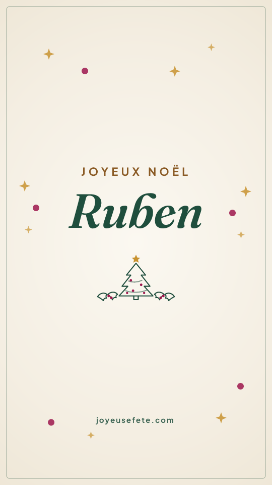 Image « Joyeux Noël Ruben » au format story