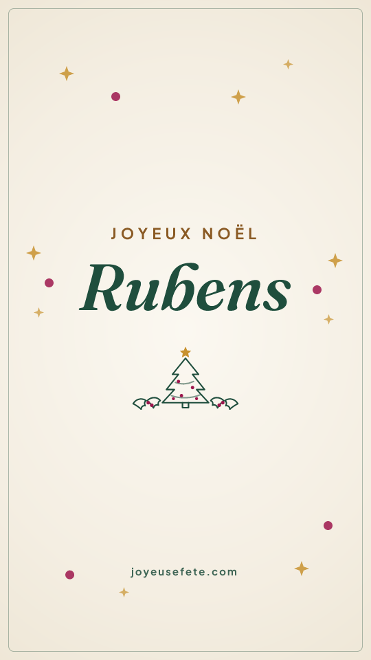 Image « Joyeux Noël Rubens » au format story