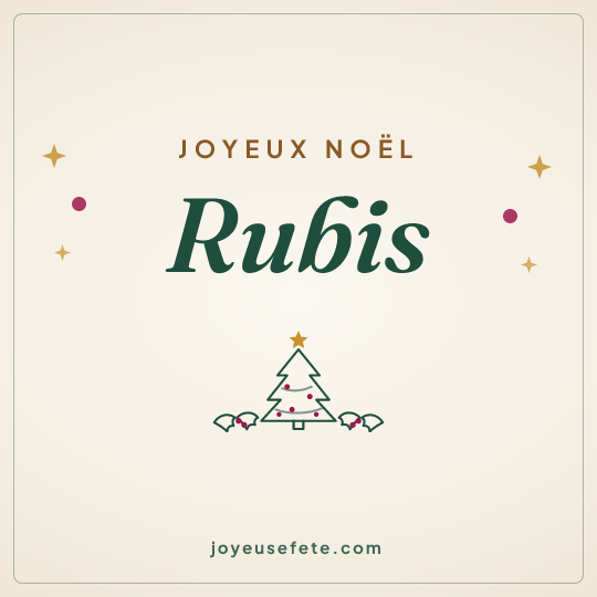 Image carrée « Joyeux Noël Rubis » pour WhatsApp