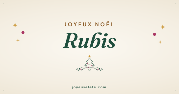 Image « Joyeux Noël Rubis » au format large