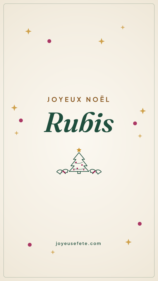 Image « Joyeux Noël Rubis » au format story