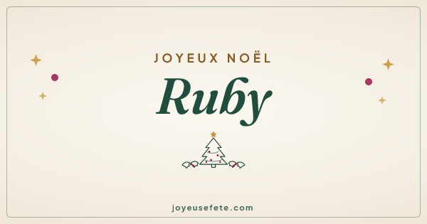 Image « Joyeux Noël Ruby » au format large