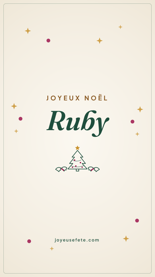 Image « Joyeux Noël Ruby » au format story