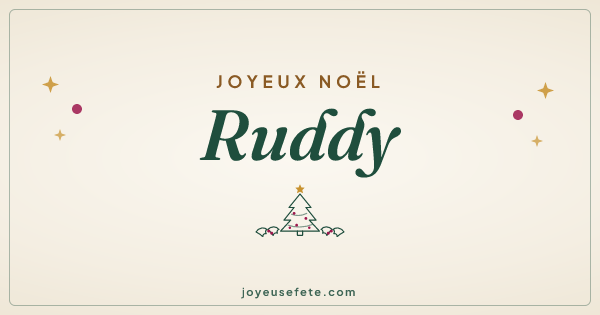 Image « Joyeux Noël Ruddy » au format large