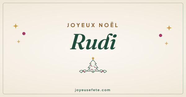 Image « Joyeux Noël Rudi » au format large