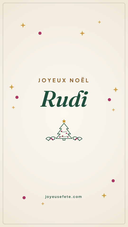 Image « Joyeux Noël Rudi » au format story