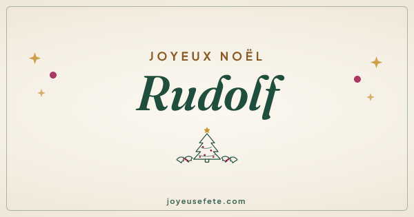 Image « Joyeux Noël Rudolf » au format large