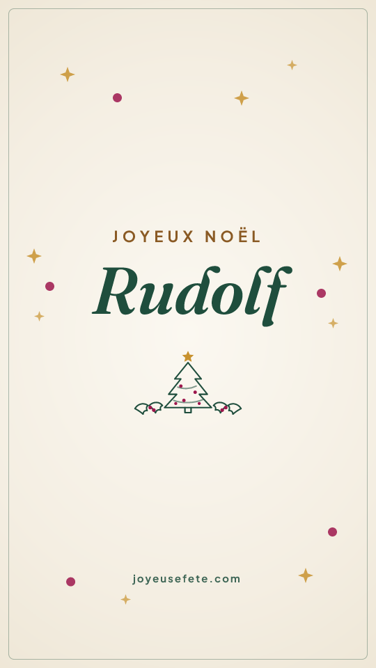 Image « Joyeux Noël Rudolf » au format story