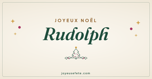 Image « Joyeux Noël Rudolph » au format large