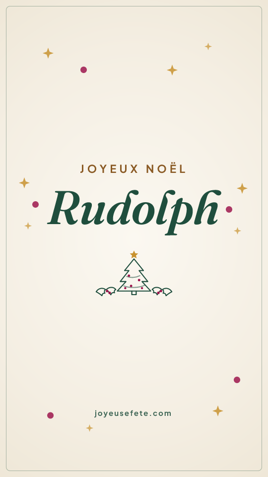 Image « Joyeux Noël Rudolph » au format story