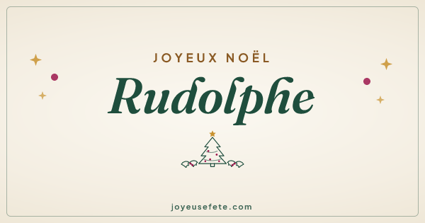 Image « Joyeux Noël Rudolphe » au format large