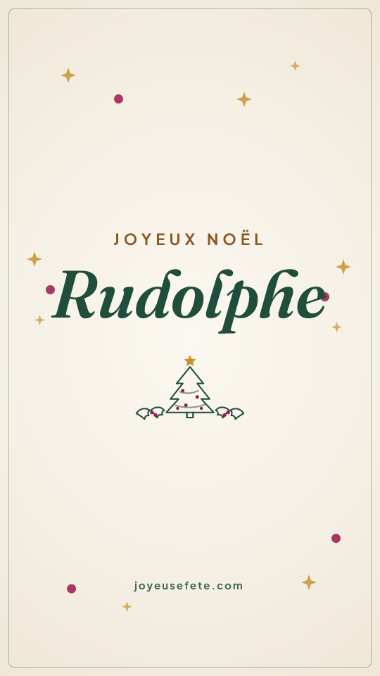 Image « Joyeux Noël Rudolphe » au format story
