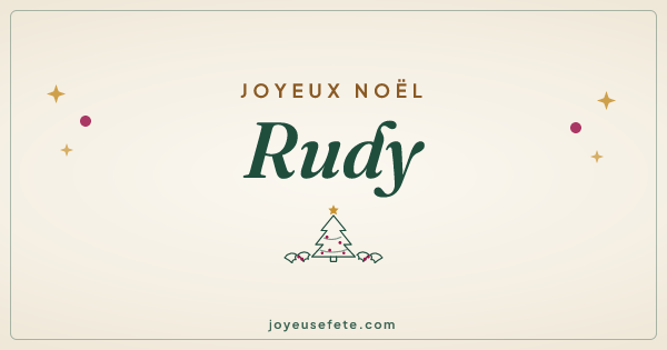 Image « Joyeux Noël Rudy » au format large