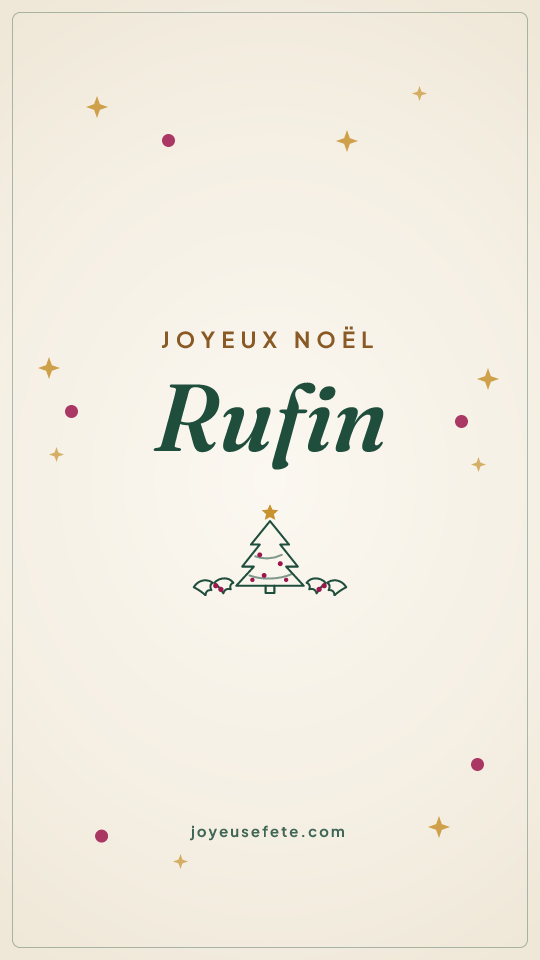 Image « Joyeux Noël Rufin » au format story