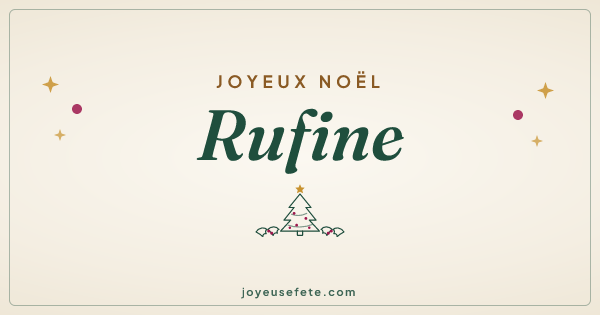 Image « Joyeux Noël Rufine » au format large