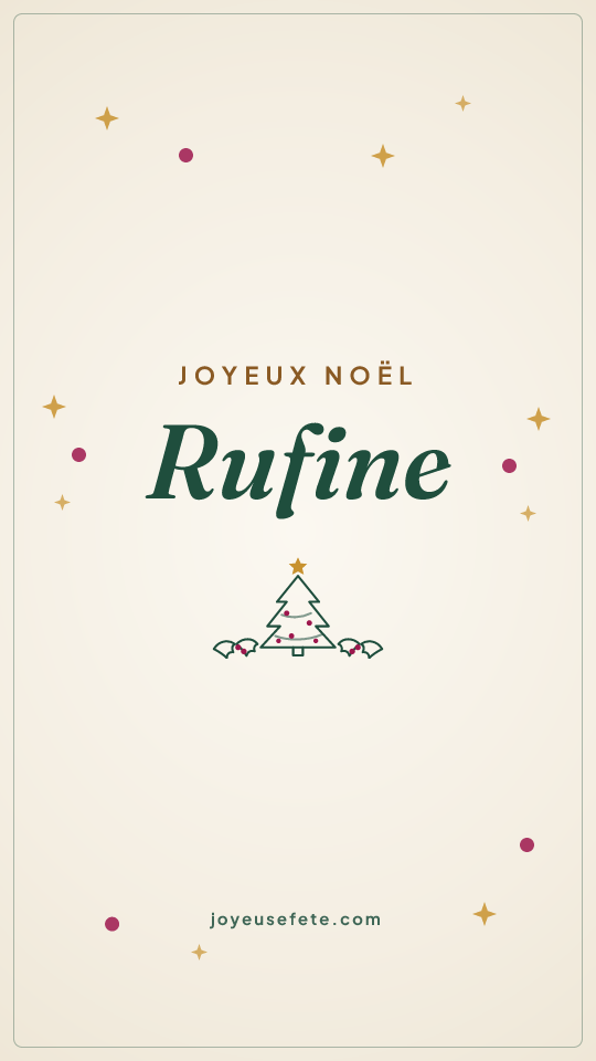 Image « Joyeux Noël Rufine » au format story