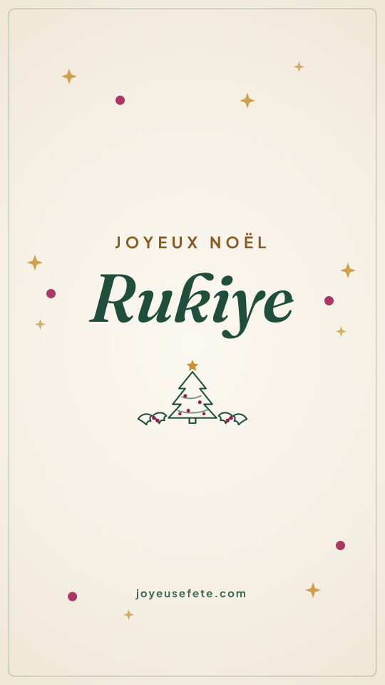 Image « Joyeux Noël Rukiye » au format story