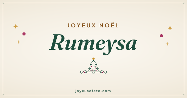 Image « Joyeux Noël Rumeysa » au format large