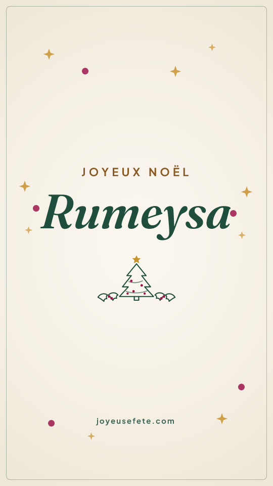 Image « Joyeux Noël Rumeysa » au format story