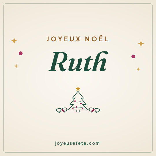 Image carrée « Joyeux Noël Ruth » pour WhatsApp