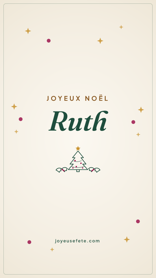 Image « Joyeux Noël Ruth » au format story