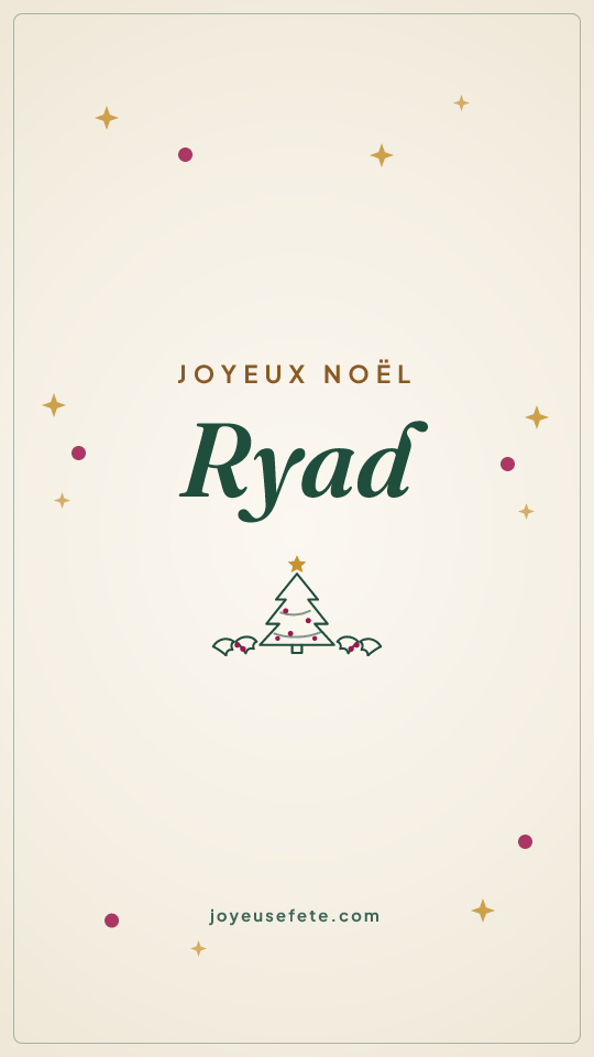 Image « Joyeux Noël Ryad » au format story
