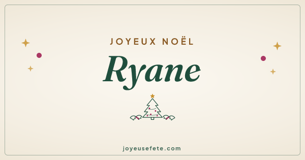 Image « Joyeux Noël Ryane » au format large