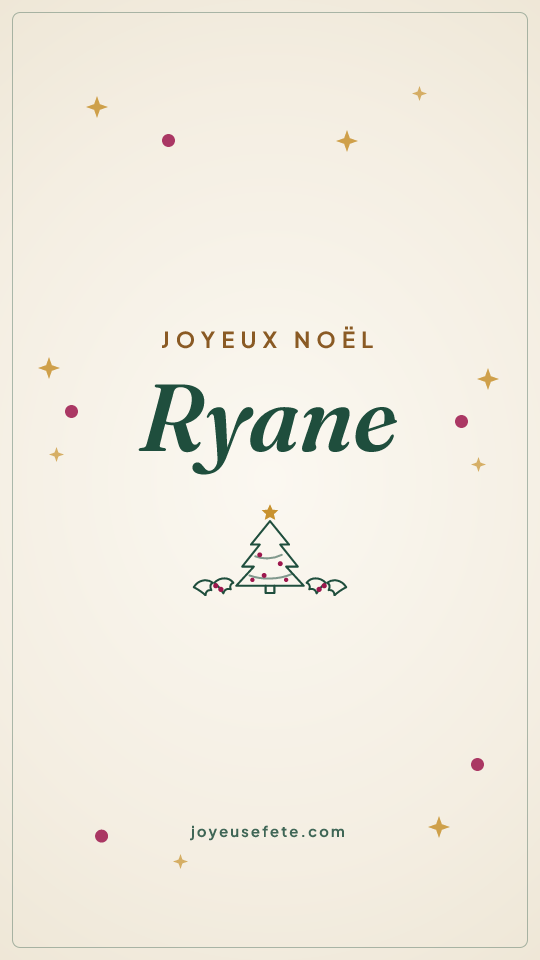 Image « Joyeux Noël Ryane » au format story