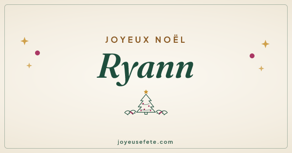 Image « Joyeux Noël Ryann » au format large