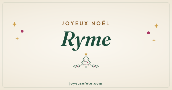 Image « Joyeux Noël Ryme » au format large