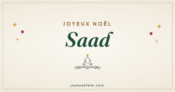 Image « Joyeux Noël Saad » au format large