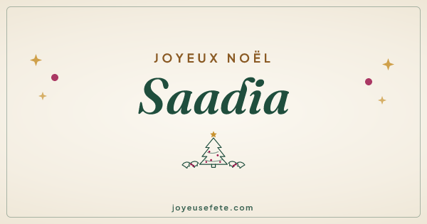 Image « Joyeux Noël Saadia » au format large