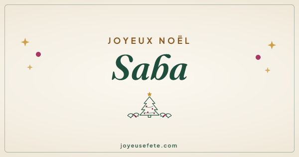 Image « Joyeux Noël Saba » au format large