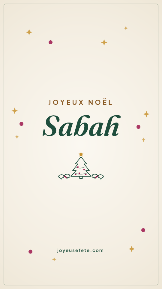 Image « Joyeux Noël Sabah » au format story