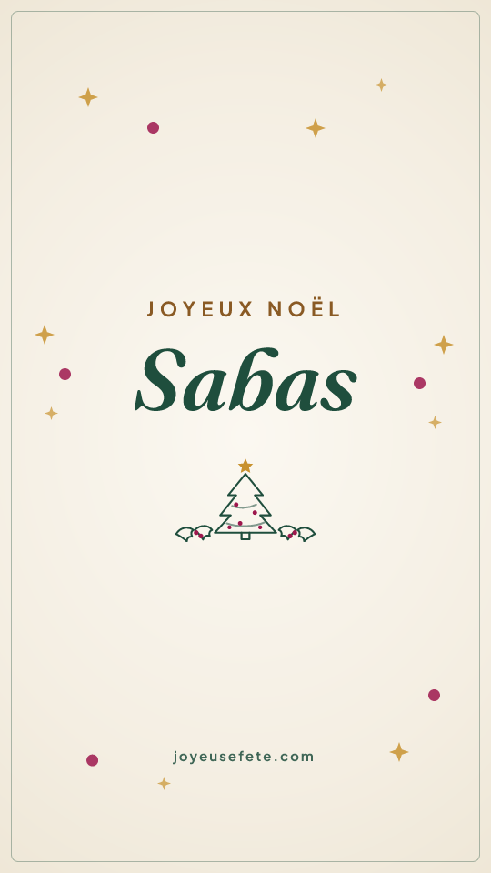 Image « Joyeux Noël Sabas » au format story