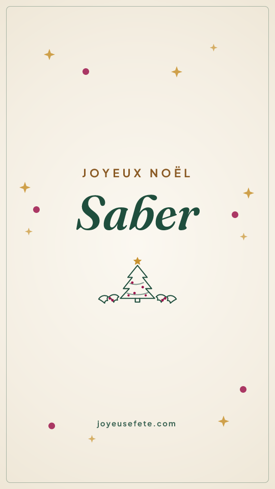 Image « Joyeux Noël Saber » au format story