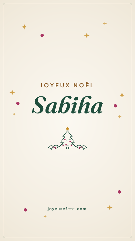 Image « Joyeux Noël Sabiha » au format story