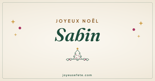 Image « Joyeux Noël Sabin » au format large
