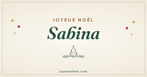 Image « Joyeux Noël Sabina » au format large
