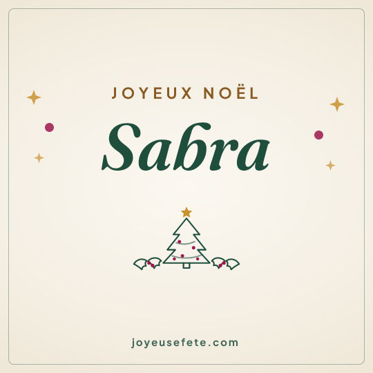 Image carrée « Joyeux Noël Sabra » pour WhatsApp