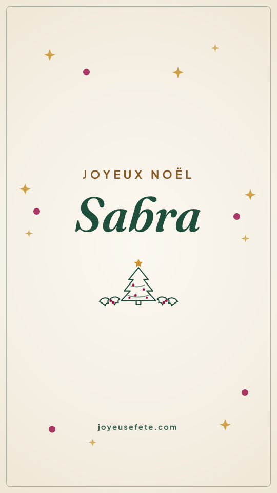 Image « Joyeux Noël Sabra » au format story