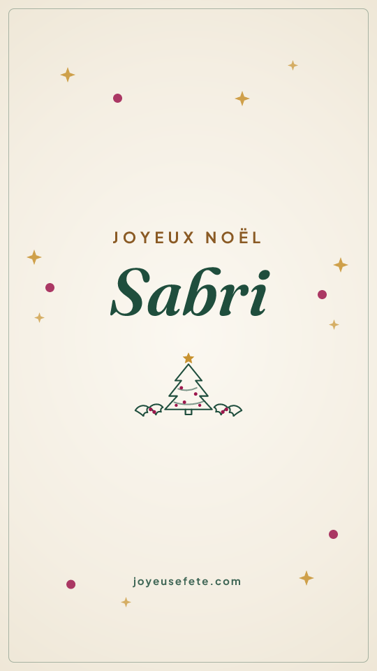Image « Joyeux Noël Sabri » au format story